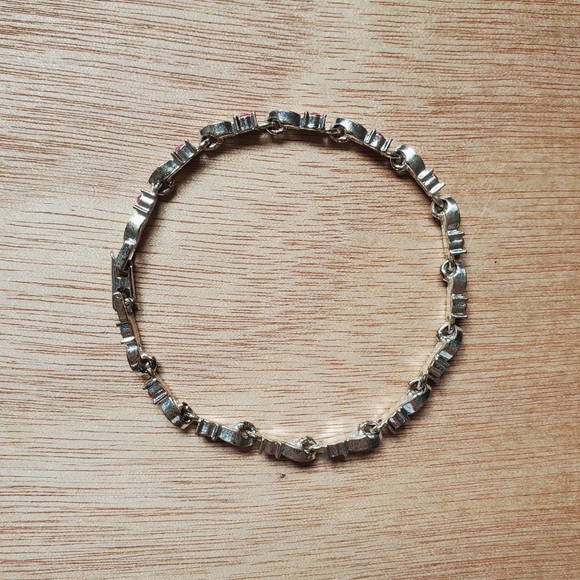 🌿 Pink Stone Link Chain Bracelet - Picture 2 of 3